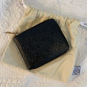 LOEWE Debossed Leather Compact Wallet